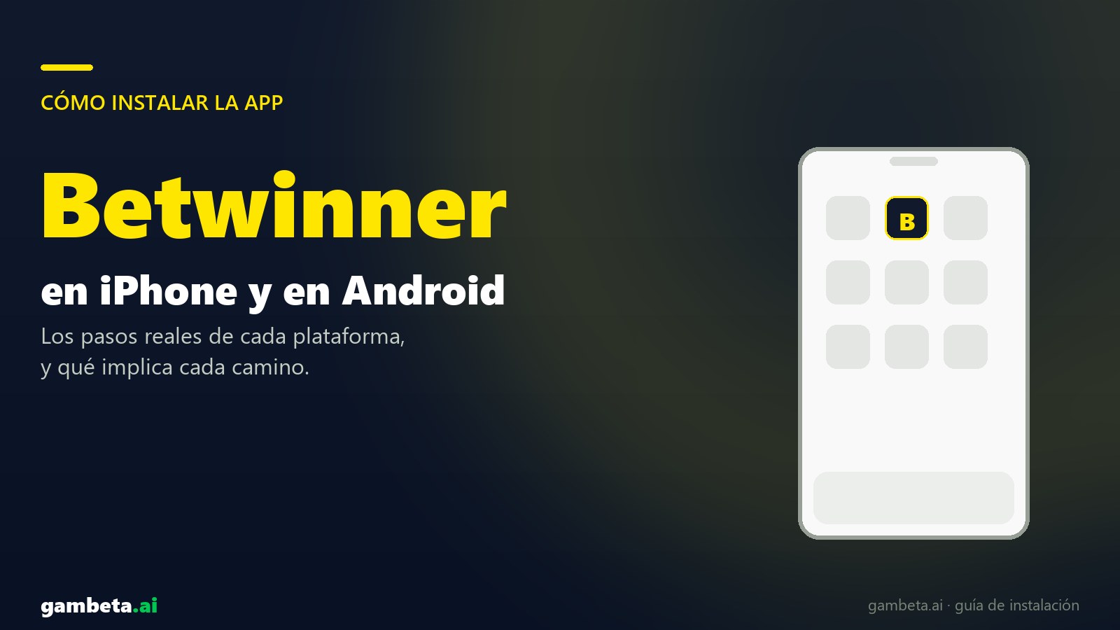 Cómo descargar e instalar la app de Betwinner en iPhone y en Android