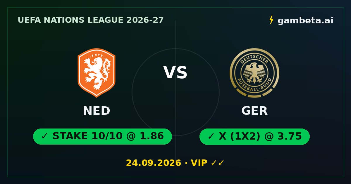Países Bajos vs Alemania, UEFA Nations League: Stake Máximo de Gambeta a 1.86 y Martingala a empates a 3.75, los dos acertados