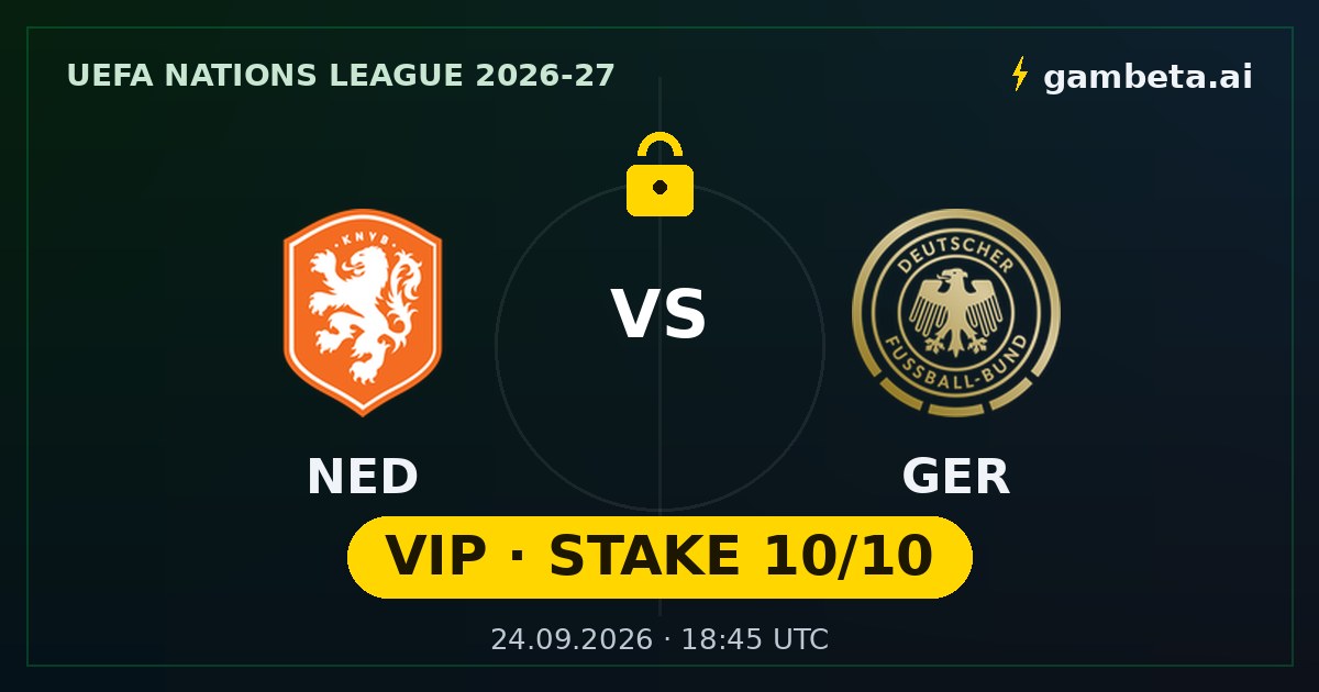 Países Bajos vs Alemania, UEFA Nations League: Stake Máximo 10/10 de Gambeta, pronóstico VIP