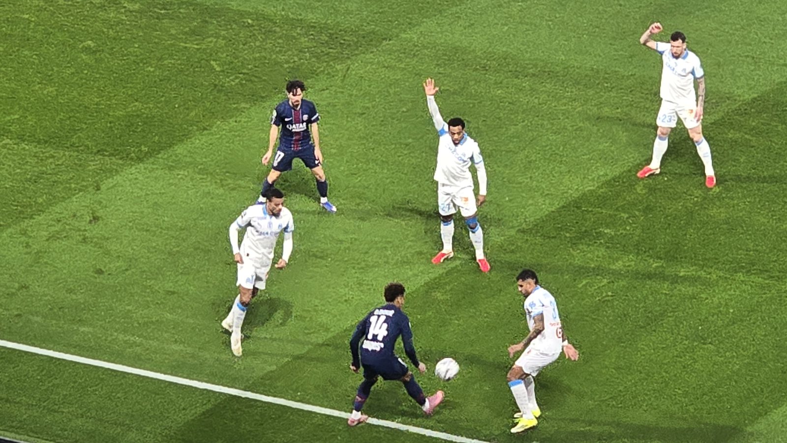 Paris Saint-Germain players during a match